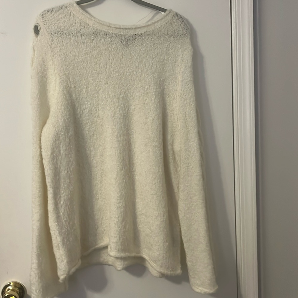 Fuzzy white Lane Bryant Sweater 14/16
